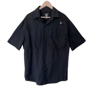 Reel Legends Fisherman Black Shirt Medium